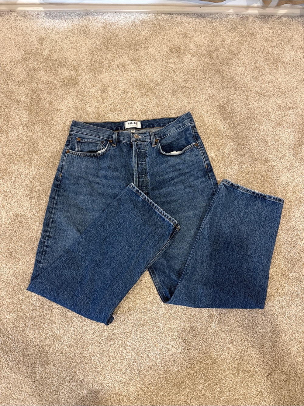 Agolde woman’s Indigo Straight Jeans